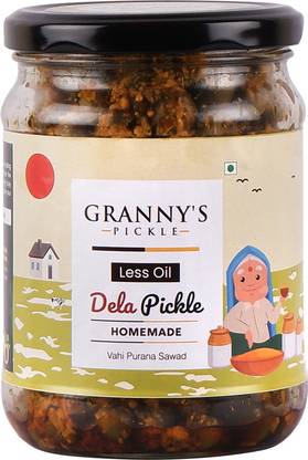 Granny's Homemade Dela Pickle 500g|Tind Achar|Tinti ka Achar in Glass Jar Tenti Pickle