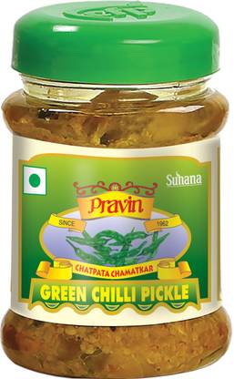 pravin Green Chilli Pickle / Achar 200g Jar - Pack of 2 Green Chilli Pickle