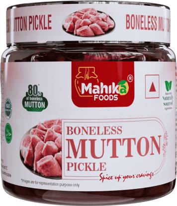 mahika foods Made With Naturally Boneless Mutton Pickle | Home Made Gosht Ka Achar Mutton Pickle