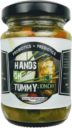 Hands on Tummy Green Kimchi - Probiotic Cabbage, Carrot, Radish Pickle