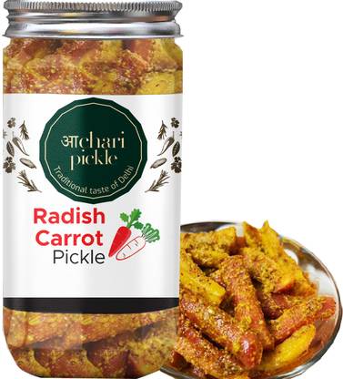 ACHARI PICKLES Carrot Radish Pickle, Home Made, Gajar Mooli ka Achar 400 GM Radish Pickle