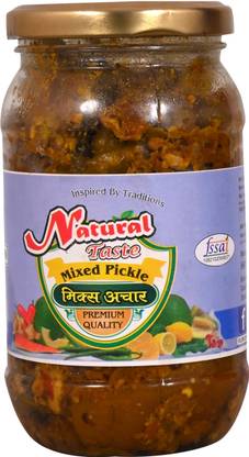 Natural Taste Mixed Pickle Mix Veg Ka Achar Homemade Made in Very Less Oil (NLJ 400gms) Mixed Vegetable Pickle