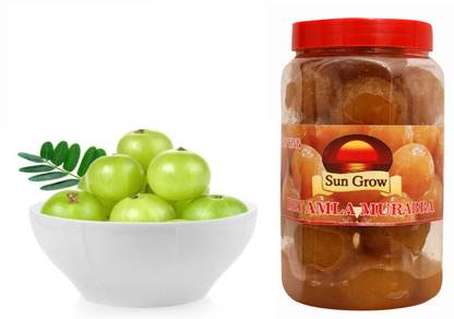 Sun Grow Homemade Amla Murabba Pure Natural Healthy Ingredients Awla Ka Murabba 900 gms Amla Murabba