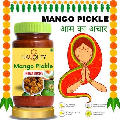 NaughtyCare Homemade Hing Wala Kacche Aam ka Achar/Hing ki Achari Pickle Mango Pickle