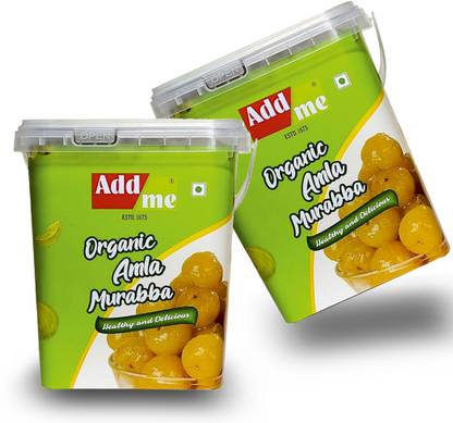 Add me Organic Medium Size Vacuum Packed Candy Dry Amla Murabba Without Syrup, 2 Kgs (1 Kg X 2) Amla Murabba