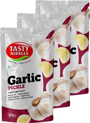 Tasty Nibbles Garlic Pickle 200gm Pouch [Pack Of 3] Garlic Pickle