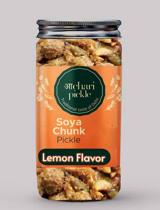ACHARI PICKLES Soya Chunk with Lemon Flavor I Home Made Soyabean aur Neembu Jayka Achar(400GM) Mixed Pickle