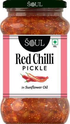 SOUL Red Chilly Pickle 380 Gm in Sunflower Oil Red Chilli Pickle