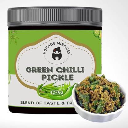 MOMADE MIRACLES Hari Mirch Ka Achar | Hot, Tangy, Spicy & Delicious | North Indian Style Green Chilli Pickle