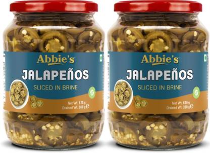 Abbie's Jalapeno Slice in Brine||Pack of 2||680 Grams Each Jalapeno Pickle