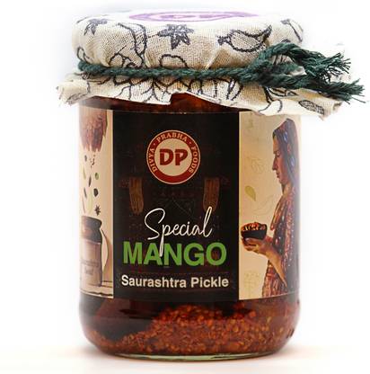 Divyaprabha Foods Saurashtra Special Mango Pickle | Sundried, 100% Organic & Homemade Pickle, 500g Mango Pickle