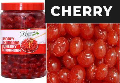 Natural Diet Homemade Sweet Fresh Delicious Natural Karonda Cherry Fruit Murabba (900 gm) Red Berry Murabba