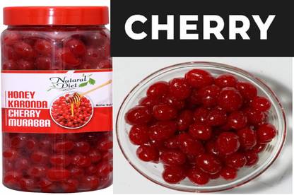 Natural Diet Homemade Fresh Delicious Natural Karonda Cherry Fruit Murabba (900 g) Red Berry Murabba