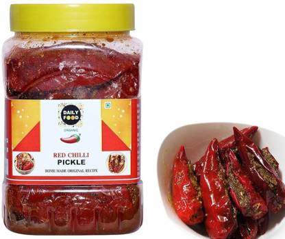Daily Food Red Chilli Pickle Lal Mirch Ka Achar Best Homemade Handmade Pickle (800 g) Red Chilli Pickle