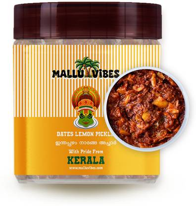 Mallu Vibes Kerala Dates Lemon Pickle Dates, Lime Pickle