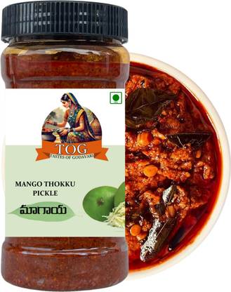 TASTES OF GODAVARI Homemade Andhra Flavoured Mango Thokku Pickle 200gm Mango Pickle