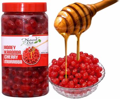 Natural Diet Sweet Karonda Cherry Murabba Fresh & Natural Fruit Murabba (900 g) Red Berry Murabba