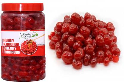 Natural Diet Cherry Murabba Red Karonda Cherry Ka Murabba Fruit Murabba (900 gm) Red Berry Murabba