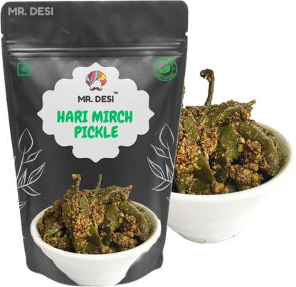 MR DESI Homemade Premium Rajasthani (Athana Hari mirch Without Oil )100% Pure & Natural Red Chilli Pickle