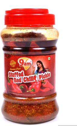 9am Stuffed Red Chili Pickle Red Chilli Pickle