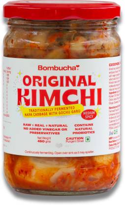 Bombucha Original Kimchi, Korean Style Fermented Nappa Cabbage | 100% Veg Cabbage Pickle