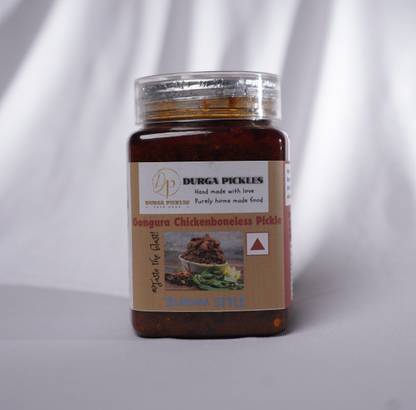 Durga pickles Gongura Chicken boneless pickle | Telangana Style | Fiber jar | 500 grams Chicken Pickle