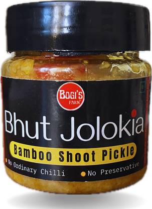 Bogisfarm Authentic Bamboo Shoot Bhut Jolokia King Chilli Bamboo Pickle