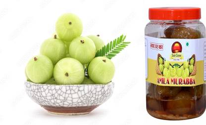 Sun Grow Amla Murabba with Jaggery (Gudd) Gudd Amla Murabba Fresh Homemade Handmade Amla Murabba