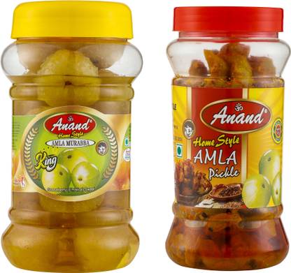 ANAND Home Made Amla Murabba and Amla Pickle Combo (400 Grams Each) Amla, Amla Murabba