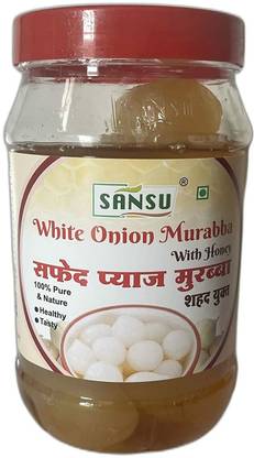 Sansu Premium Quality Homemade Pure Organic White Onion Murabba With Honey Onion Murabba