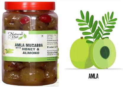 Natural Diet Amla Murabba with Honey & Almond Honey Amla Murabba Homemade Natural Fresh Amla Murabba