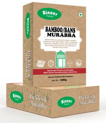 BINNER FARMS Homemade Bamboo/Bans Murabba “Flavor of ELAICHI” - 800G Bamboo Murabba