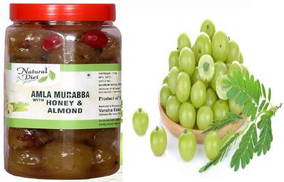 Natural Diet Amla Murabba with Honey & Almond Honey Amla Murabba Homemade Handmade Natural Amla Murabba