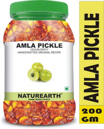 NaturEarth 100% Natural Amla Pickle (200gm) Primium Quality Achar Amla Pickle