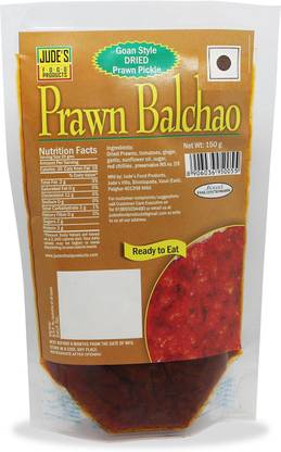 Judes Food Products Dried Prawn Balchao, Goan Style Dried prawn Pickle Prawn Pickle