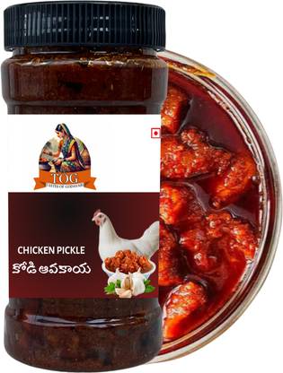 TASTES OF GODAVARI Purely Homemade Andhra Flavoured Chicken Pickle 400 Gram Chicken Pickle Chicken Pickle