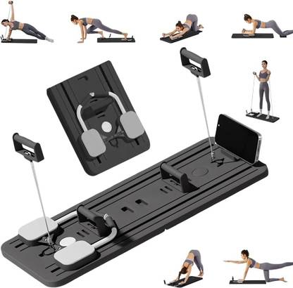 EMNDR Multifunctional Abdominal Board with Resistance Bands and Knee Mat Multi-Purpose Foldable Pilates Reformer for Home gym Pilates Reformer