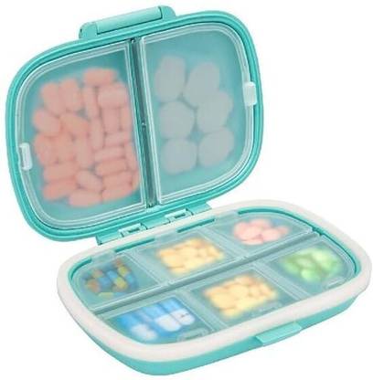 DLEST Every day Daily Pill Organizer 8 Compartments (Color As Per Stock) Pill Box Pill Box