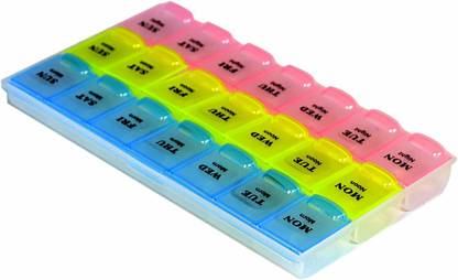bagsio 21 days 3 Line Weekly Pill Box 21 Day Pill Planners for Pills Pill Box