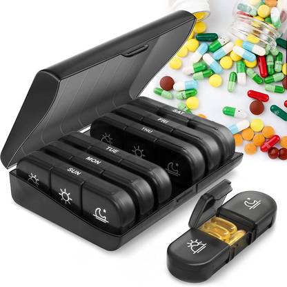 TASMAX 7 days medicine box for home organizers tablet box for medicine box for travel pill Pill Box
