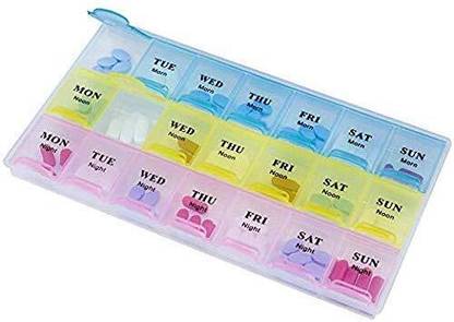 JUDEE 7 Days Pill Box 7 Day Weekly Medicine Organizer Pill Box