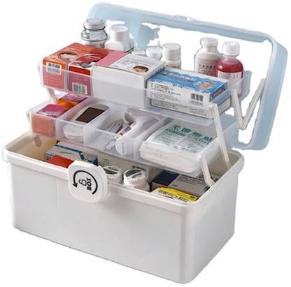 Merish Medical Box, First aid Box , Multi Utility Storage with Handle Merish Medical Box Pill Box