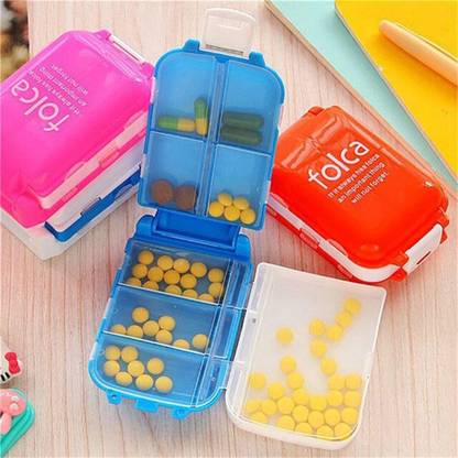 jpdsrn 30 days 30 DAYS FOLDING PILL BOX 8 COMPARTMENTS AIR TIGHT Pill Box Pill Box