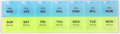 CureVibe Tablet Pill Storage Box Weekly Medicine Organizer Container Case (Pack of 1) Pill Box