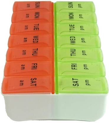 Ezyfit 7 Day Weekly Pill AM PM Organizer Pill Box