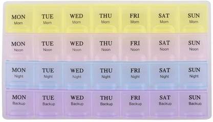 RAVARIYA 28 DAYS Pill Box Holder Medicine Storage Organizer Case Container PACK OF 1 Pill Box