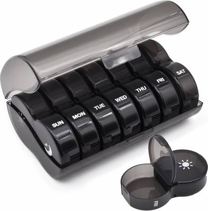 Lishonn 07 days 2 Time Portable Medicine Tablets Organizer Case Travel Pill Box Pill Box