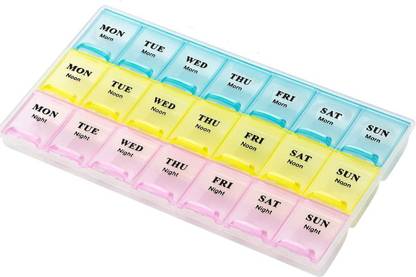 S Square Designing 7 - Days Pill Box - 3 Time (Big) Pill Box