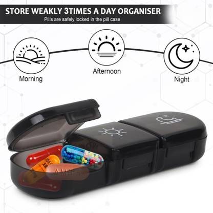 PRZEMEK 7 Days pill organizer 3 times a day travel pill box 7 day pill case for Medicine Pill Pill Box