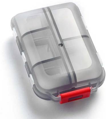 AILEXIM 10 Compartments Travel Friendly Flip Design Pill Case | Mini Pocket Size Medicine Organizer Pill Box
